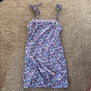 Purple floral comfy dress